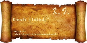 Knoch Ildikó névjegykártya
