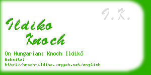 ildiko knoch business card
