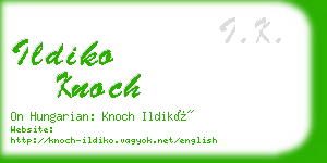 ildiko knoch business card